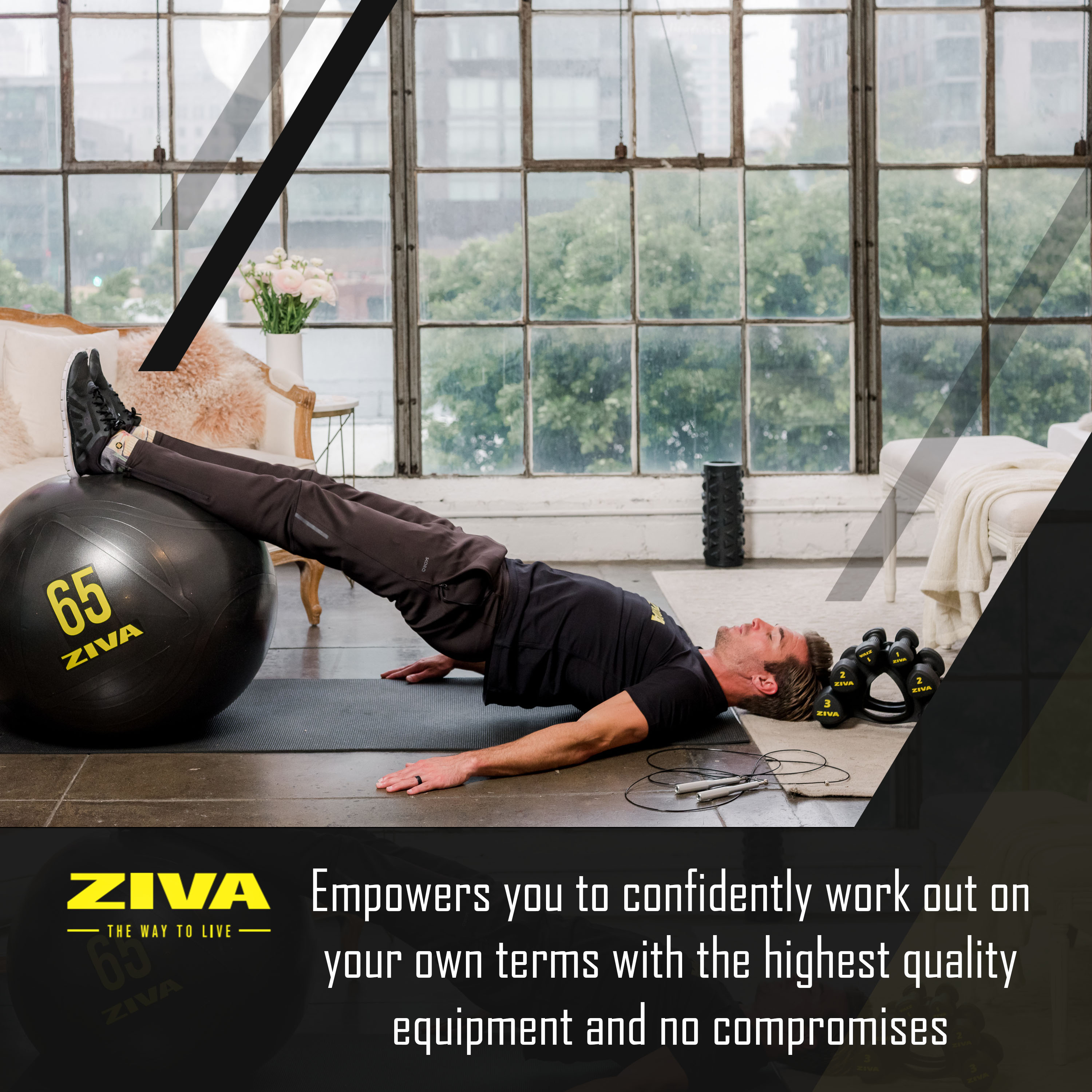 Empowers you to confidently work out on your own terms with the highest quality equipment and no compromises.